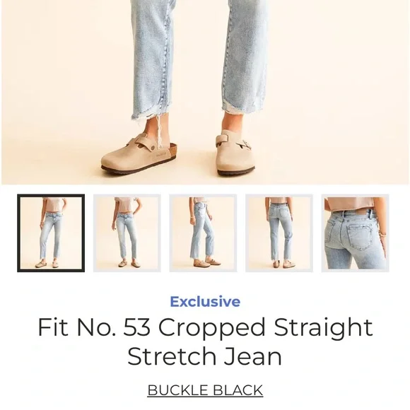 Light Blue Distressed Women's Jeans Buckle Black - Picture 2 of 5